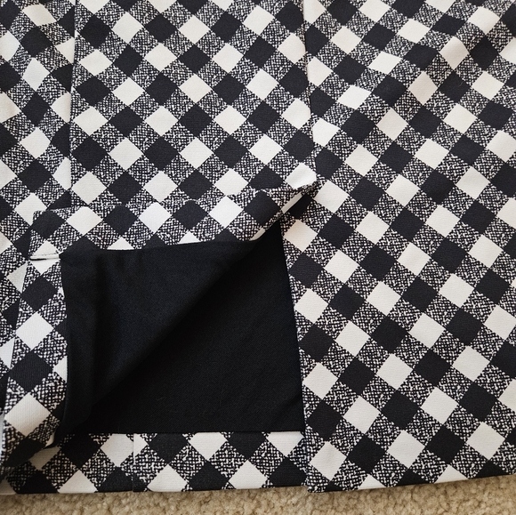 MICHAEL Michael Kors Black and White Checkered Women's Skirt Size 6 Six - Picture 14 of 16